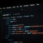 HTML code for a first webpage in a code editor