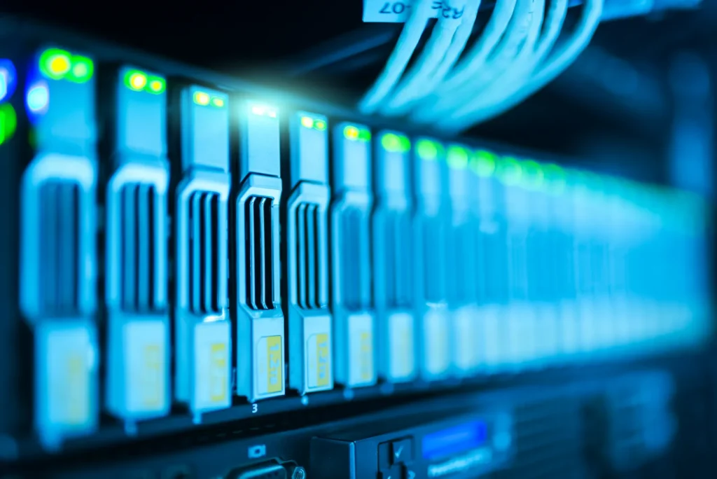 API concept connecting apps and servers illustration